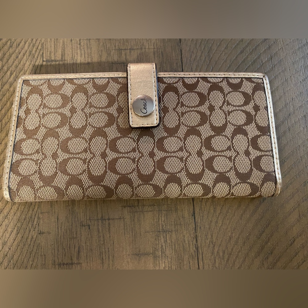 Coach checkbook cover with card holders